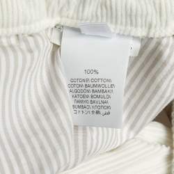Pre Owned Brunello Cucinelli White Corduroy Leisure Fit Pants M