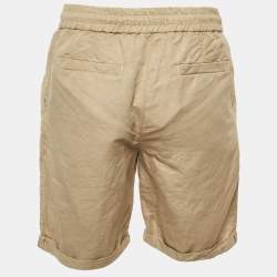 مملوكة مسبقًا Brunello Cucinelli Beige Linen & Cotton Drawstring Shorts M