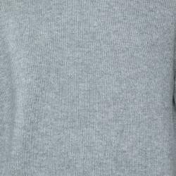 Pre Owned Brunello Cucinelli Grey Cashmere Crewneck Sweater L