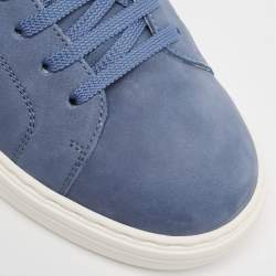 Brunello Cucinelli Blue Nubuck  Low Top Sneakers Size 42