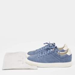 Brunello Cucinelli Blue Nubuck  Low Top Sneakers Size 42