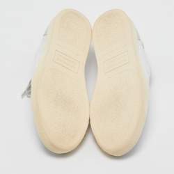 Brunello Cucinelli Grey Fabric and Suede Lace Up Sneakers Size 40