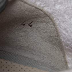 Brunello Cucinelli White Knit Fabric Lace Up Sneakers Size 44