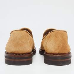 Brunello Cucinelli Brown Suede Penny Loafers Size 42