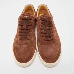 Brunello Cucinelli Brown Suede Low Top Sneakers Size 42 