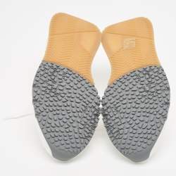 Pre Owned Brunello Cucinelli White Nylon and Leather Low Top Sneakers Size 39