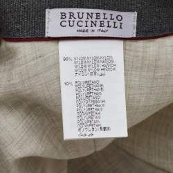 Brunello Cucinelli Cream Nylon Baseball Cap L