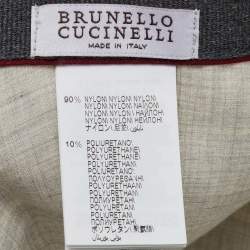 Brunello Cucinelli Cream Nylon Baseball Cap L