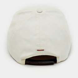 Brunello Cucinelli Cream Nylon Baseball Cap L