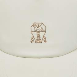 Brunello Cucinelli Cream Nylon Baseball Cap L