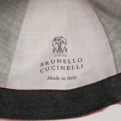 Pre Owned Brunello Cucinelli Pink Logo Embroidered Cotton Baseball Cap L