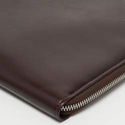 Brunello Cucinelli Brown Leather Zip Around iPad Case