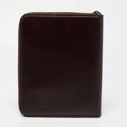 Brunello Cucinelli Brown Leather Zip Around iPad Case