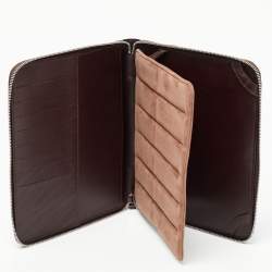 Brunello Cucinelli Brown Leather Zip Around iPad Case