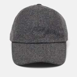 Brunello Cucinelli Grey Wool Basketball Cap M