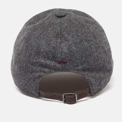 Brunello Cucinelli Grey Wool Basketball Cap M