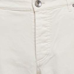 Brunello Cucinelli White Cotton Chino Traditional Fit Pants XXL