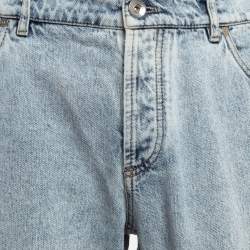 Brunello Cucinelli Light Blue Washed Denim Traditional Fit Jeans XXXL (Waist 40")