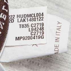 Pre Owned Brunello Cucinelli Grey Cotton Rib Knit Shorts XXL