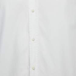 Brunello Cucinelli White Cotton Slim Fit Shirt L
