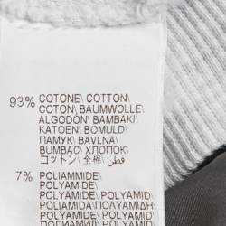 Brunello Cucinelli Grey Cotton and Nylon Zip Front Hoodie S