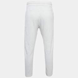 Brunello Cucinelli Grey Cotton Knit Sweatpants S