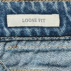 Pre Owned Brunello Cucinelli Blue Washed Denim Loose Fit Jeans XS Waist 32"