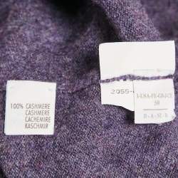 Pre Owned Brunello Cucinelli Purple Cashmere High Neck Sweater L