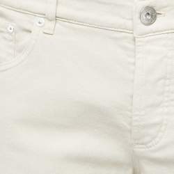 Pre Owned Brunello Cucinelli Beige Denim Traditional Fit Jeans S Waist 34"