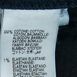 Pre Owned Brunello Cucinelli Navy Blue Denim Traditional Fit Jeans S Waist 34"