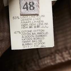 Pre Owned Brunello Cucinelli Beige Cotton Leisure Fit Trousers S