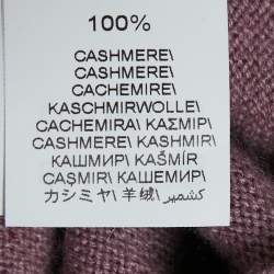 Brunello Cucinelli Pink Cashmere Mock Neck Zip-Up Cardigan L