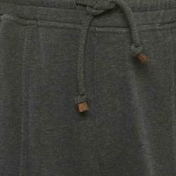 Brunello Cucinelli Grey Contrast Trimmed Joggers XL