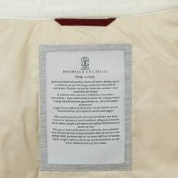 Brunello Cucinelli White Corduroy Down Vest XL