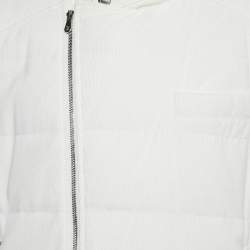 Brunello Cucinelli White Corduroy Down Vest XL