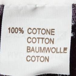 Brunello Cucinelli Purple Cotton Long Sleeve Polo T-Shirt M