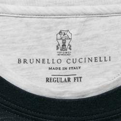 Brunello Cucinelli Navy Blue Jersey Crewneck T-Shirt XXL