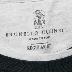 Brunello Cucinelli Navy Blue Jersey Crewneck T-Shirt XXL