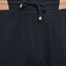 Brunello Cucinelli Navy Blue Cotton Knit Contrast Trimmed Sweatpants XS