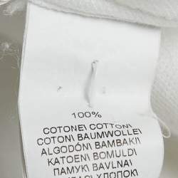 Pre Owned Brunello Cucinelli White Cotton Pique Long Sleeve Long Shirt L