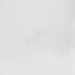 Pre Owned Brunello Cucinelli White Cotton Pique Long Sleeve Long Shirt L