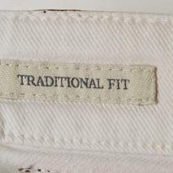 Pre Owned Brunello Cucinelli  White Denim Traditional Fit Jeans l Waist 34"