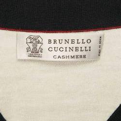 Brunello Cucinelli White Cashmere Buttoned Cardigan L