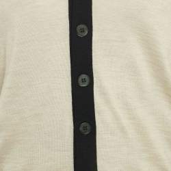 Brunello Cucinelli White Cashmere Buttoned Cardigan L