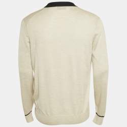 Brunello Cucinelli White Cashmere Buttoned Cardigan L
