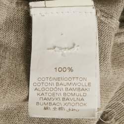Brunello Cucinelli Grey Cotton Knit V-neck T-Shirt L