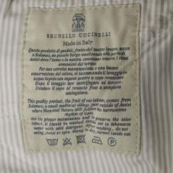 Pre Owned Brunello Cucinelli White Denim Traditional Fit Jeans L Waist 34"