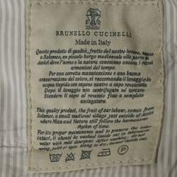 Pre Owned Brunello Cucinelli White Denim Traditional Fit Jeans L Waist 35"