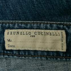 Brunello Cucinelli Blue Denim Traditional Fit Jeans XL Waist 36"