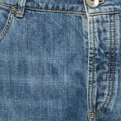 Brunello Cucinelli Blue Denim Traditional Fit Jeans XL Waist 36"